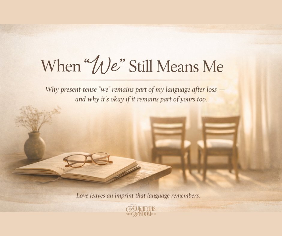 imprint of a life shaped together, grieving spouses, grief journey, when we still means me