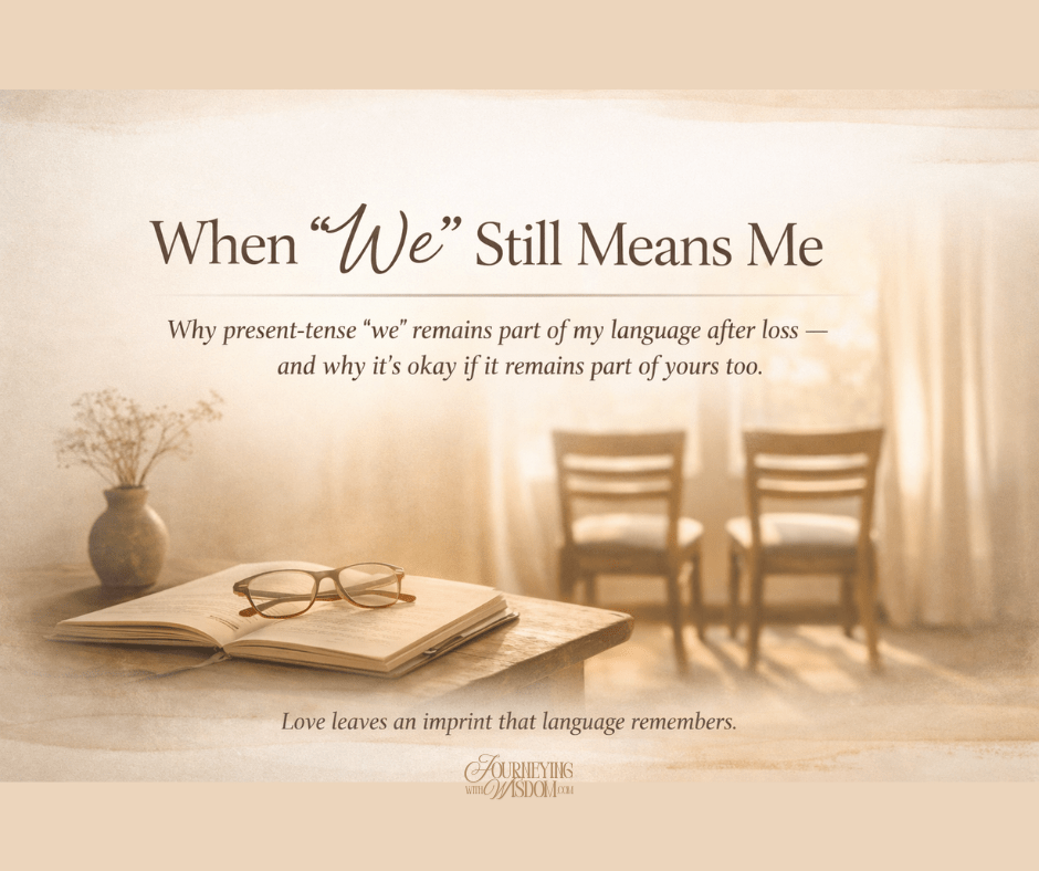imprint of a life shaped together, grieving spouses, grief journey, when we still means me